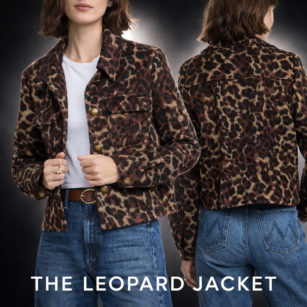 Vigoss Leopard Print Teddy Jacket